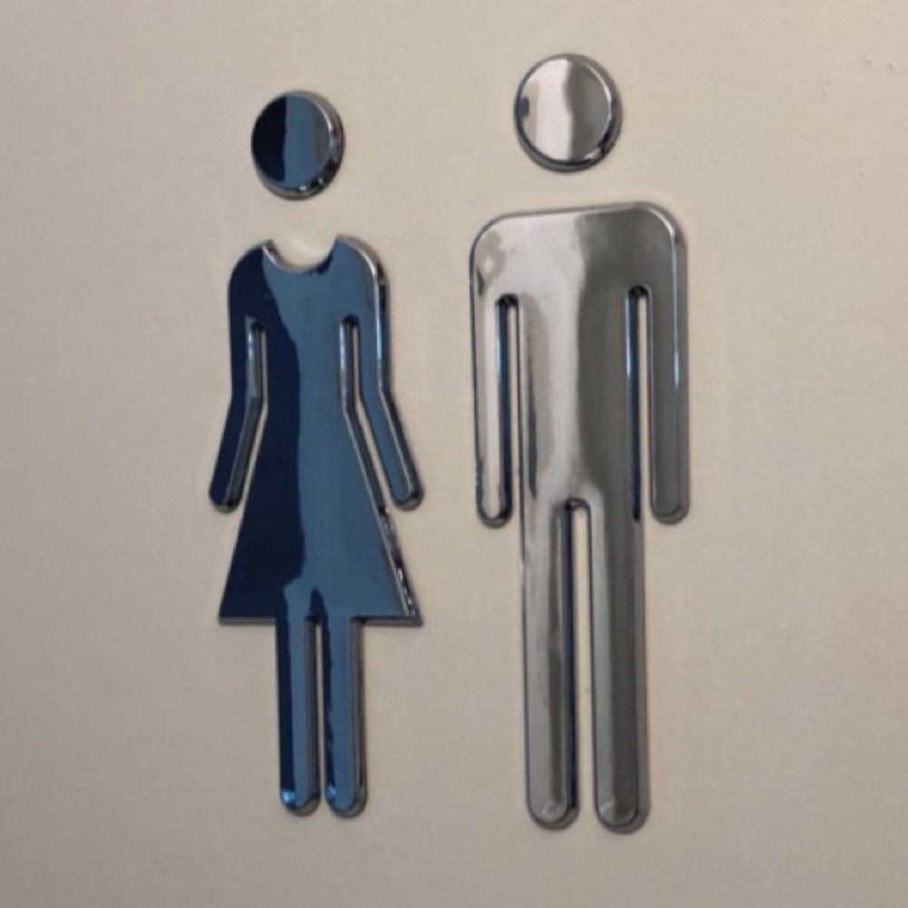 HOST PICK!! Bathroom Door Decals